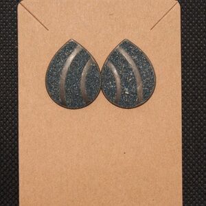 Blue and Silver Teardrop Earrings